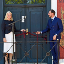 23. mai: Kronprinsparet åpner utstillingen "Kongens velde" på Slottsfjellsmuseet i Tønsberg. Foto: Sven Gj. Gjeruldsen, Det kongelige hoff